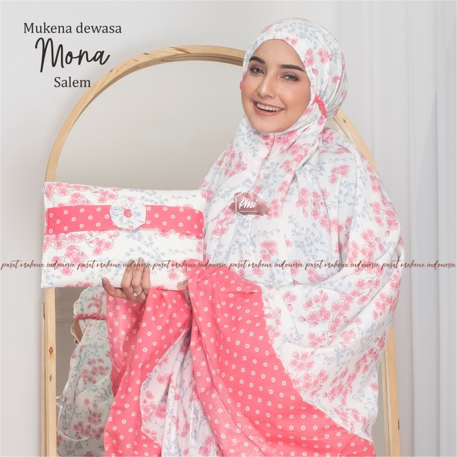Mukena remaja rayon katun putih travel premium L7I8 tebaru 2022 Motif 2 IN 1 jumbo dewasa wanita kai