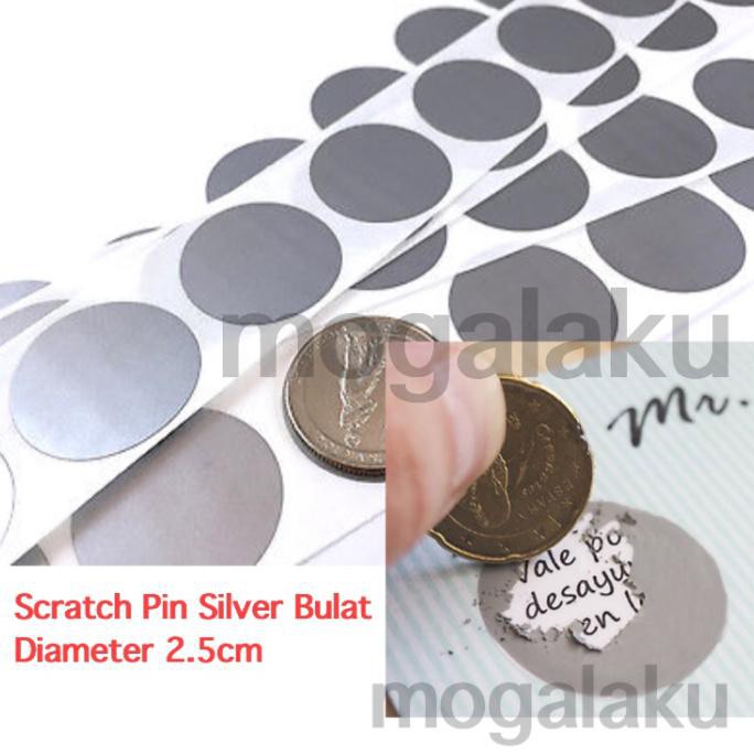 

✨BISA COD✨ Scratch pin off scratch label penutup pin voucher sticker gosok pulsa - ROSEGOLD