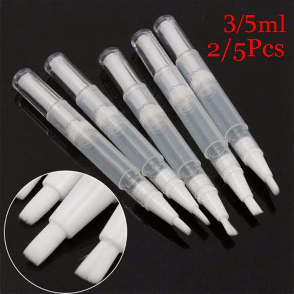 Suyo 2/5pcs Botol Isi Ulang Kosong Rotatable Nail Brush Liquid Foundation Bottle