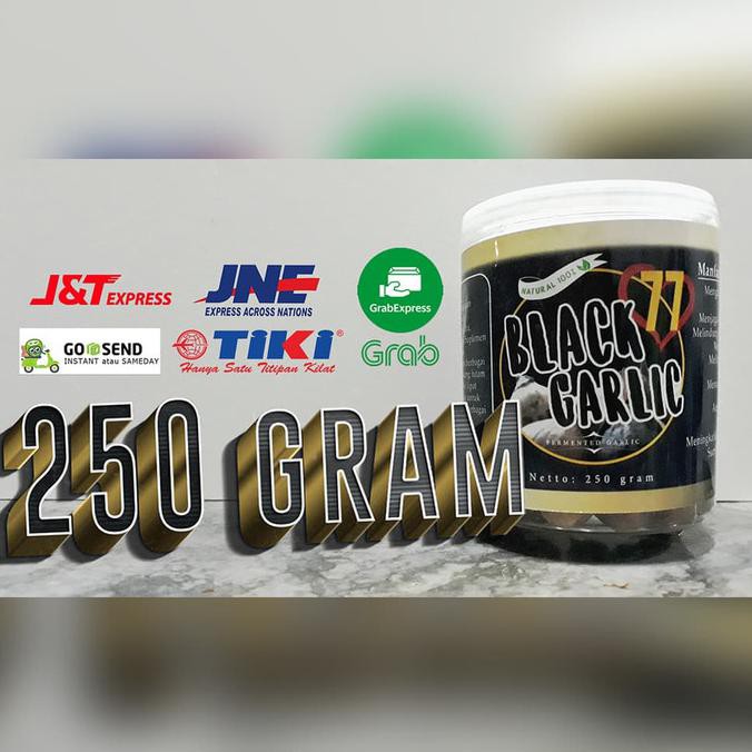 

[[BISA COD]] 250 gr gram Black Garlic atau Bawang Putih Hitam Tunggal NEW Kode 16