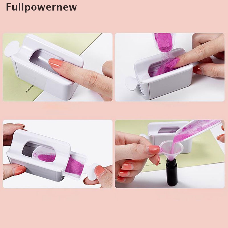[FULL] Nail Glitter Dipping Recycling Tray Nail Glitter Storage Box Manicure Tools
