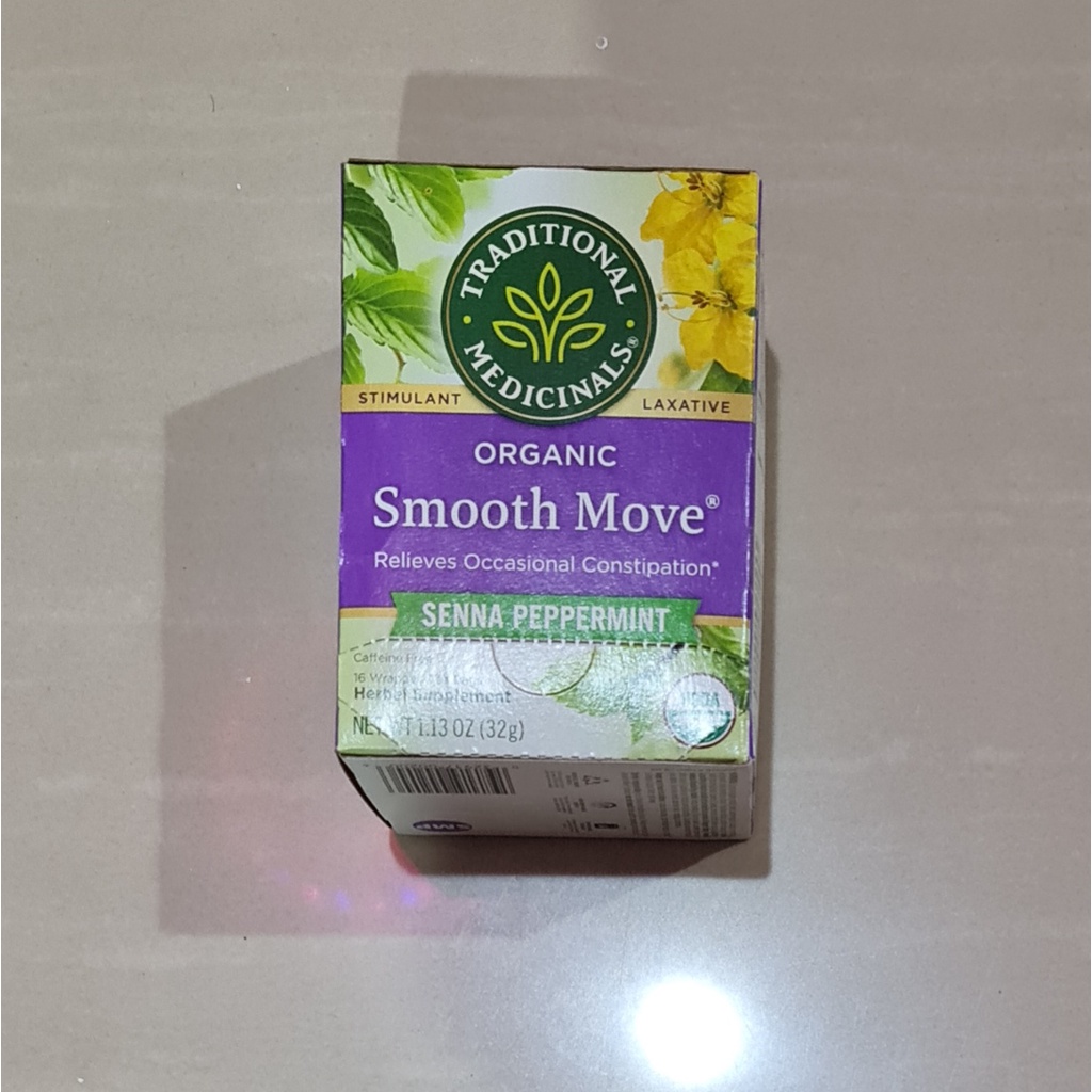 Teh Traditional Medicinals Organic Smooth Move Senna Peppermint 32 Gram