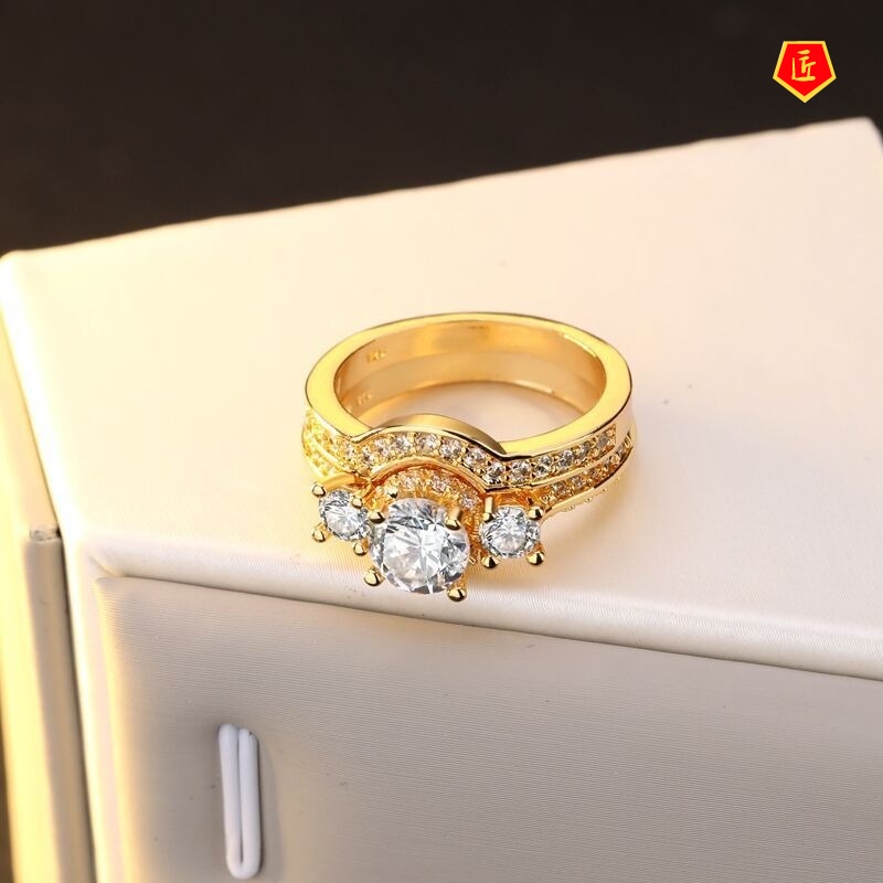 Set Cincin Berlian Kreatif Untuk Wanita