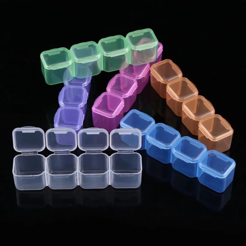 28 Grids Compartments Storage Box /Empty Plastic Clear Pillbox Nail Art Rhinestone Container/Multi-seperated Jewelry Beads Display Storage Case/Jewelry Organizer Manicure Tool