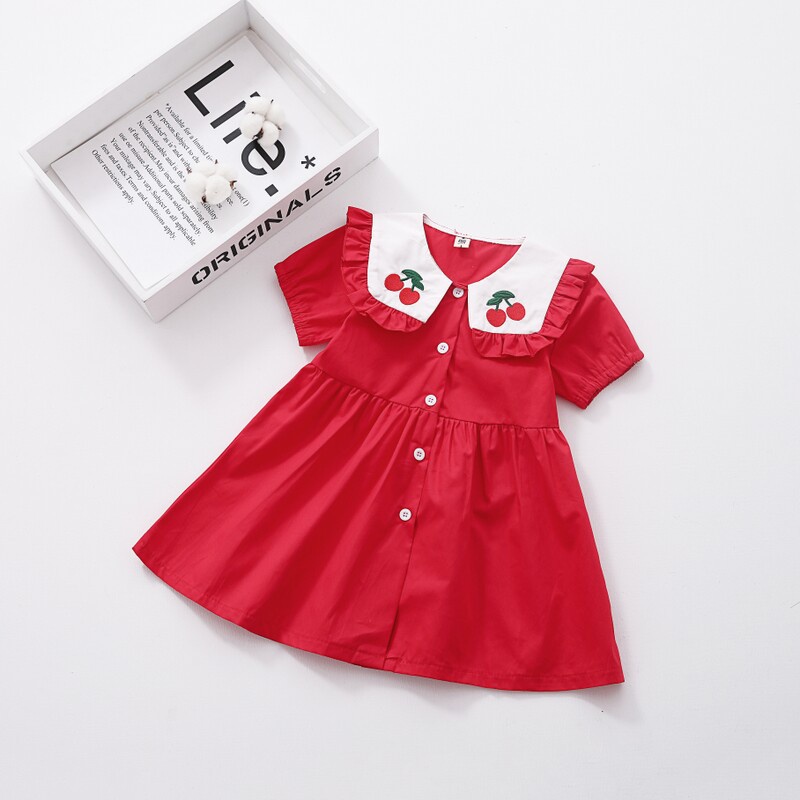 [PRINCESS KESLI] 1-9tahun Dress Anak Perempuan Katun Lengan Pendek/Baju anak perempuan/dress pesta/rok anak cewek/Gaun bayi import kado ulang tahun