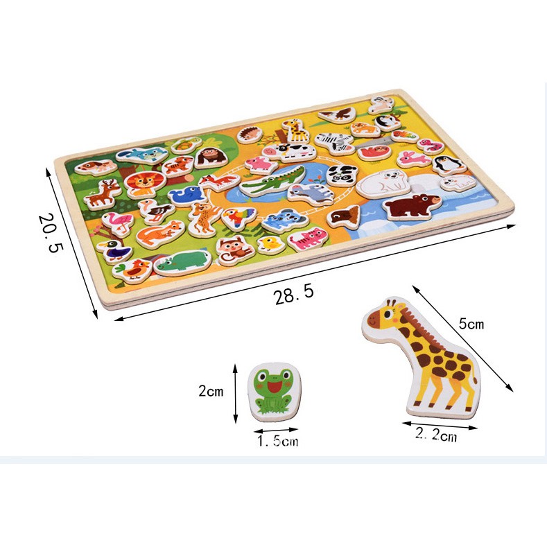 Puzzle Magnet Besar Premium Wooden Puzzle Anak Puzzle Kayu Mainan kayu Wooden Toys  189-8