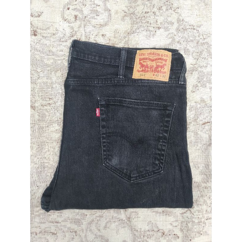 levis 514 big size 42 warna hitam second original