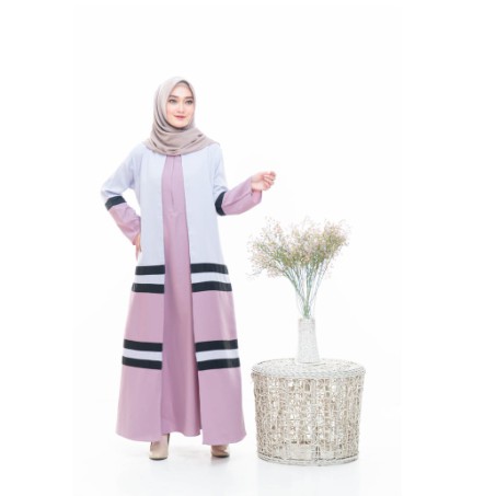 TERBARU AL-ARABIAN | Gamis Syari | Gamis Zayna Embos Bunga Pacar Zauhara maxi II | Size S M L XL |
