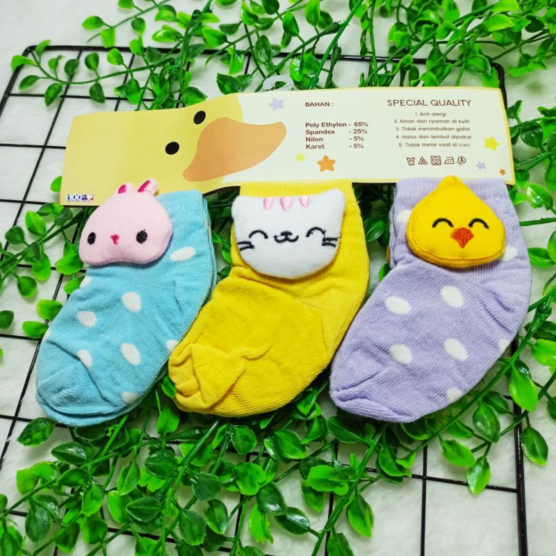 Kaus Kaki Anak Bayi Perempuan Boneka Lucu size 0-5bulan