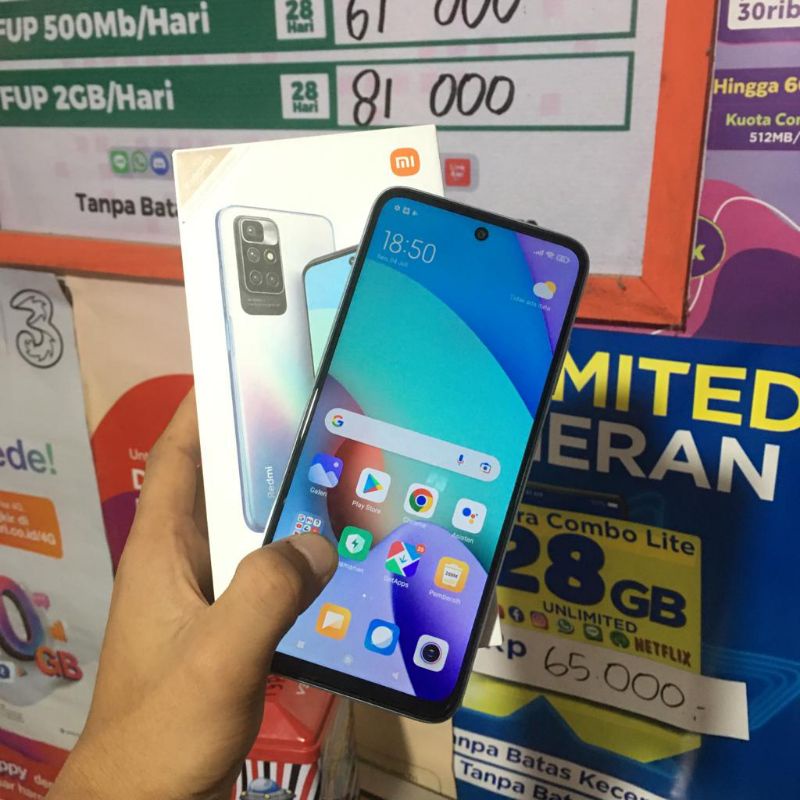 REDMI NOT 10S SECOND 6/64GB FULLSET GARANSI