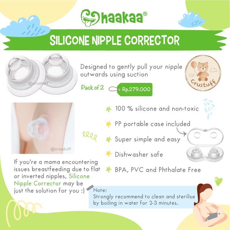 Haakaa Silicone Nipple Corrector(pack of 2)