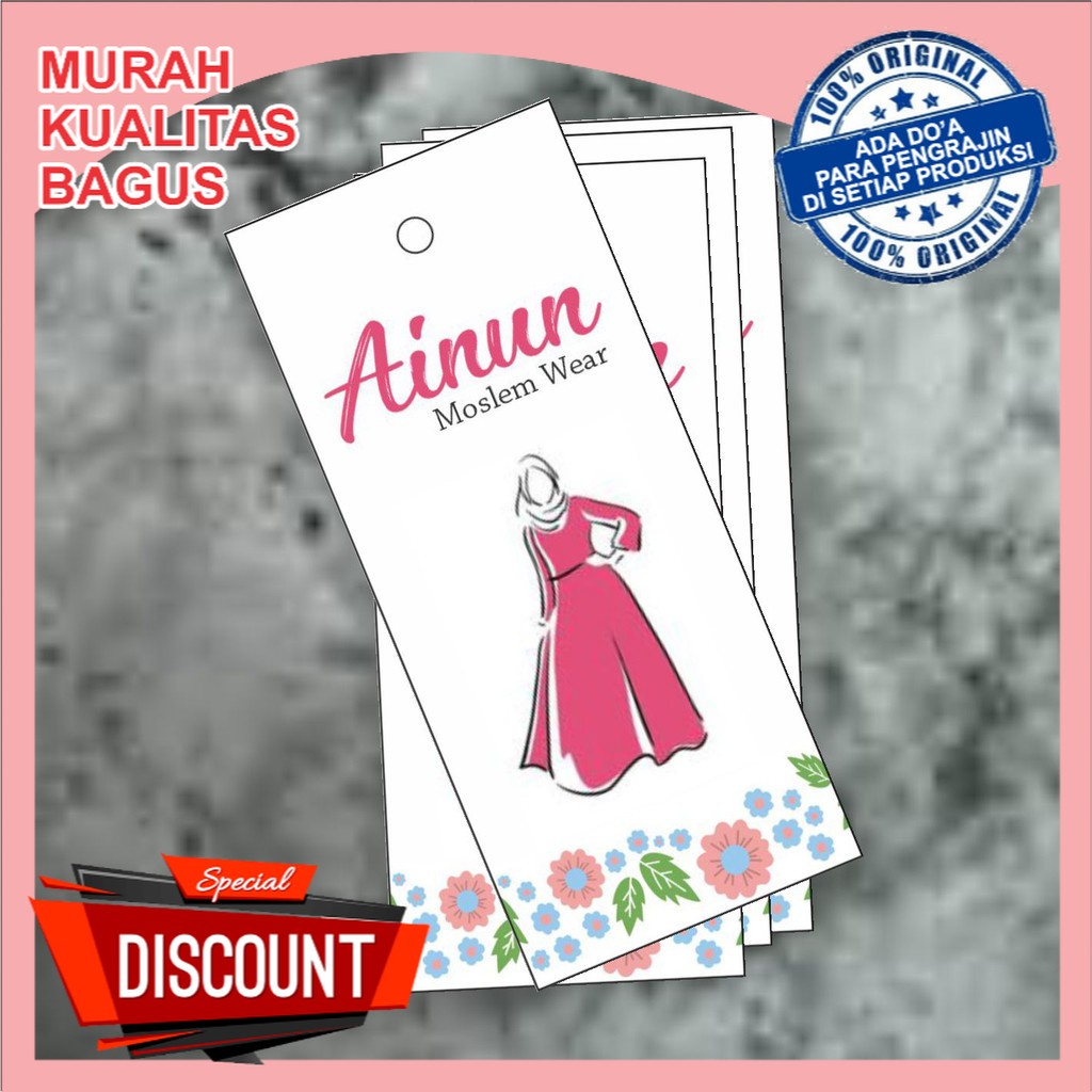 

Tag (MIN 100) Hangtag Label Baju Celana Hijab AENBAG