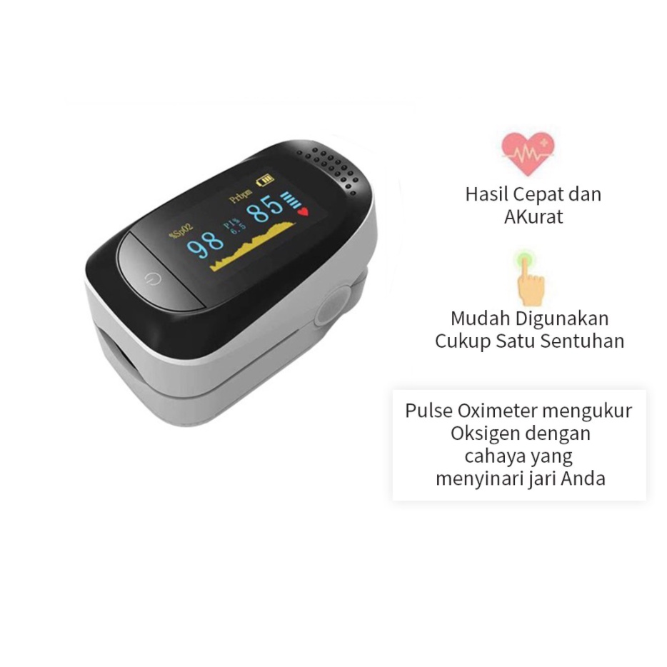 Fingertip Pulse Oximeter Oxymeter A2/ M190  Pengukur Kadar Oksigen Oksimeter Dalam Darah/jantung