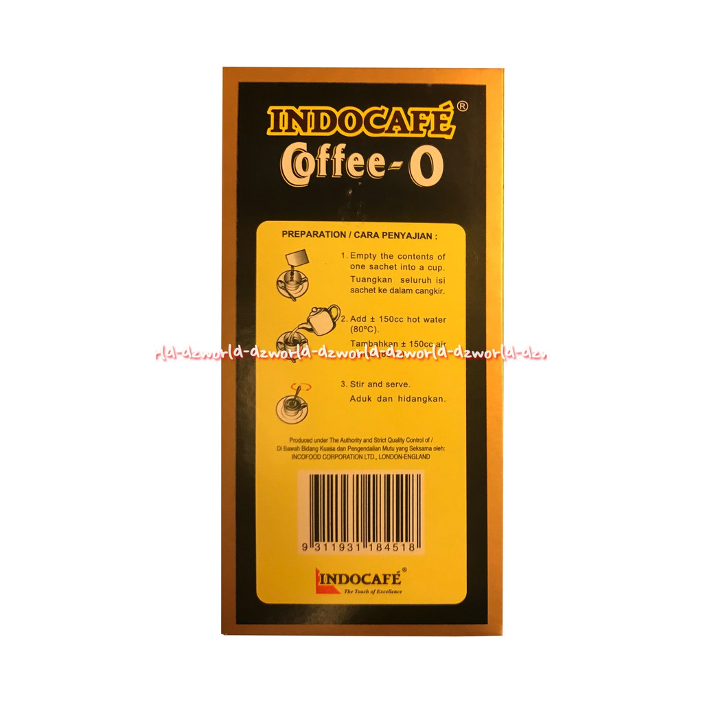 Indocafe Coffee-O 5sachet Kopi Hitam Plus Gula Kopi Bubuk Kopi Instan Kopi O CoffeO Indoc afe Coffee'O 5pcs