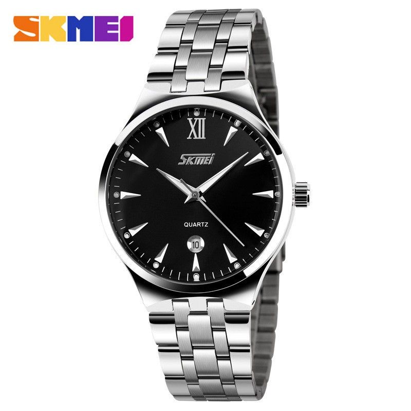 JAM TANGAN PRIA WANITA SKMEI 9071 analog strap stanlist original produk