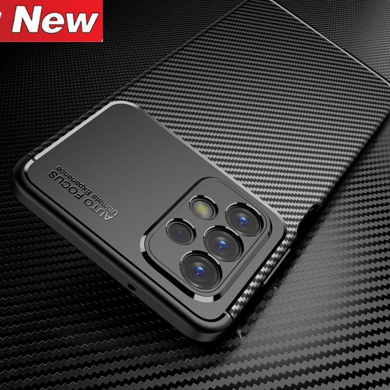 Soft Case Silikon Tekstur Carbon Fiber Shockproof Cover Samsung Galaxy A23 A23