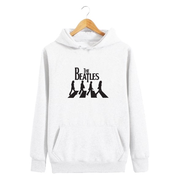 sweter hoodie jumper The beatles putih cotton fleece Original