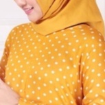 Gamis Citra Embos / Gamis Wanita Muslim / Gamis Syari Embos-Polkadot Kuning