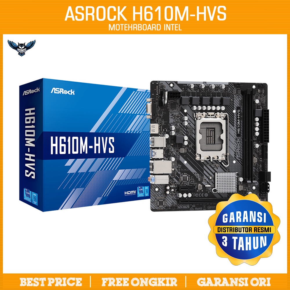 ASROCK H610M-HVS | Motherboard Intel Gen 12 LGA1700 MATX DDR4 H610