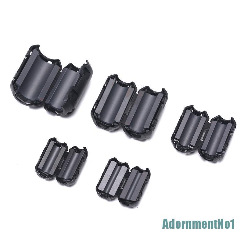 (AdornmentNo1) 5pcs / Set Klip Ferrite Ring / Cincin Ferrite RFI / EMI Noise Suppressor Filter / Peredam Suara Untuk Kabel