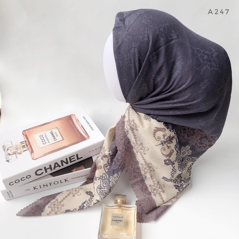 Jilbab Motif Voal segiempat-30