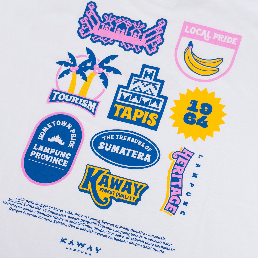 Kaway T-shirt Kaos EST 1964 White