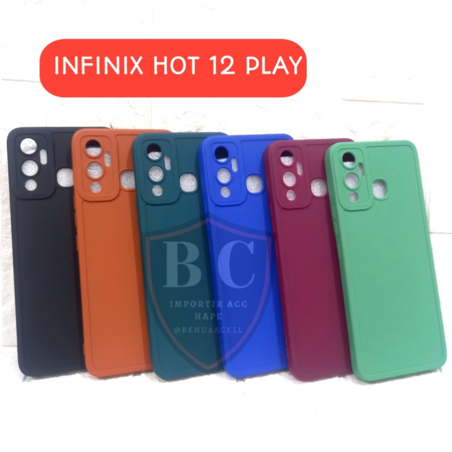 SoftCase ProCamera Silicon Matte Case Full Cover Infinix Hot 12 Hot 12 Play White_Cell