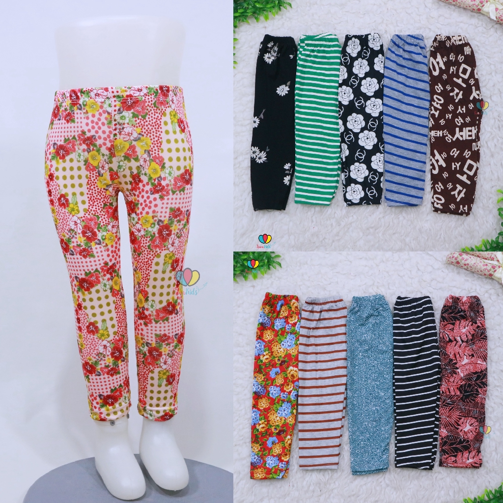  Legging  Motif Anak 1 15 Tahun Celana  Panjang Perempuan  