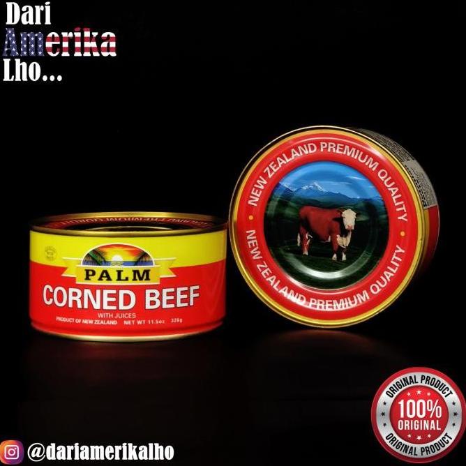 

READY KORNET SAPI IMPOR, PALM CORNED BEEF 326GR YUK DI ORDER ---Termurah---