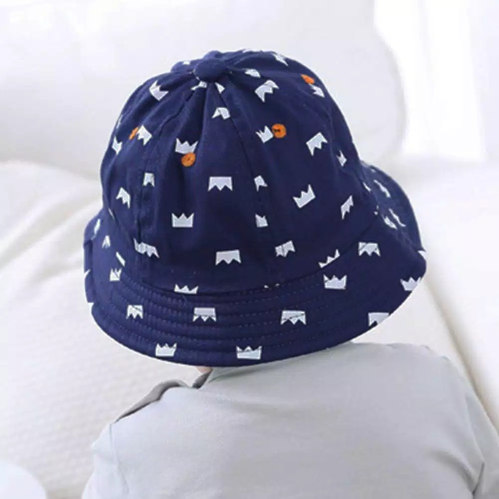 Topi Bayi dan Anak Batita Gaya pantai Baby Bucket Hat crown fashion korean style