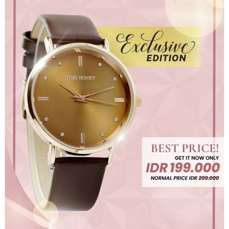 JAM TANGAN WANITA JIMS HONEY 8123 ORI QUARTZ WATCH ANTI AIR JIMSHONEY IMPORT FASHION CEWEK KOREA