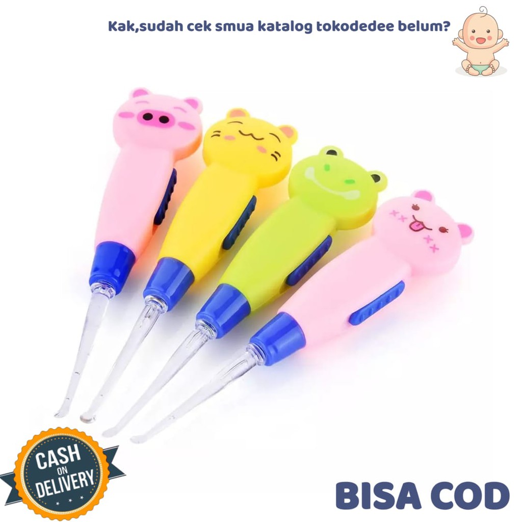 Jual Earpick Flashlight Lucu Untuk Anak / Pembersih Telinga Bayi Aman