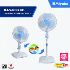 MIYAKO Desk Fan &amp; Stand Fan [16&quot;] KAS-1618 KB