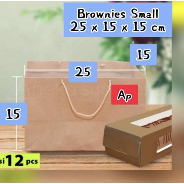 

PaperBag cocok untuk KotakKueBento, TempatKado, Uk 25x15x15cm [150gsm]