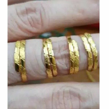 cincin selisih susun all size besar kecil jumbo emas asli 24k 24 karat 1 gram 1gram