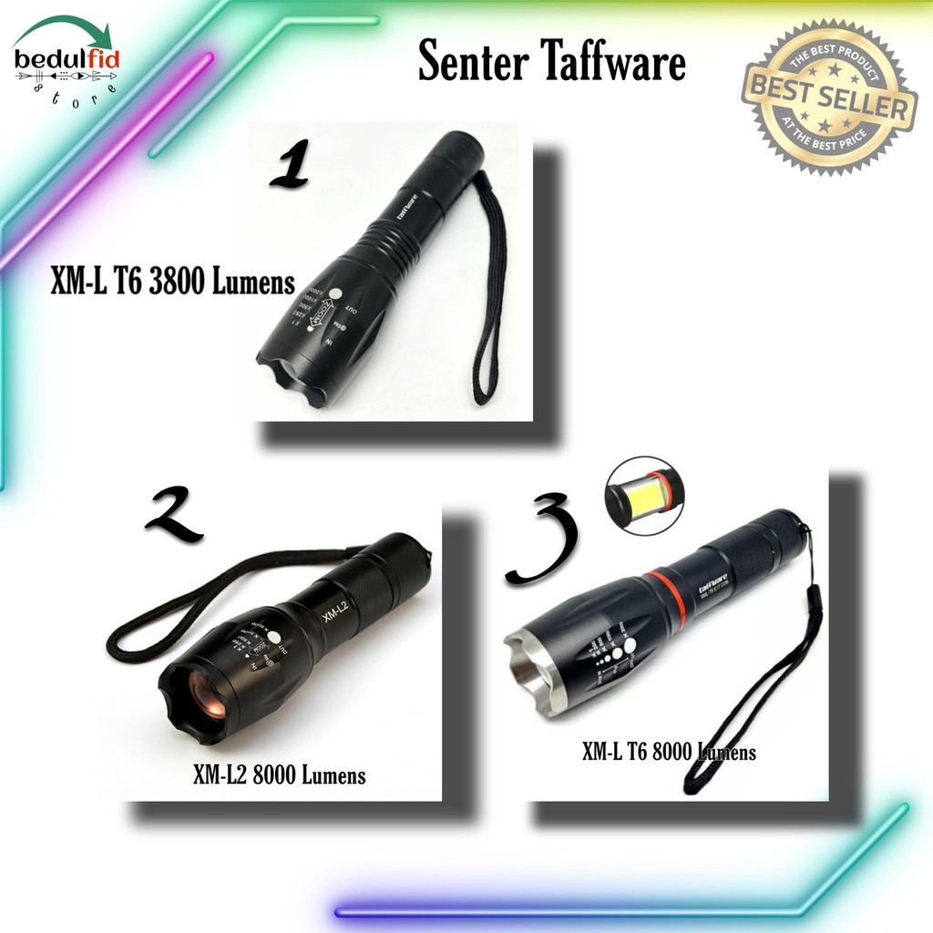 Taffware TaffLED SENTER LED CREE XML T6 E17S, XM-L2 8000, XM-L T6 8000 LUMENS E-17 COB