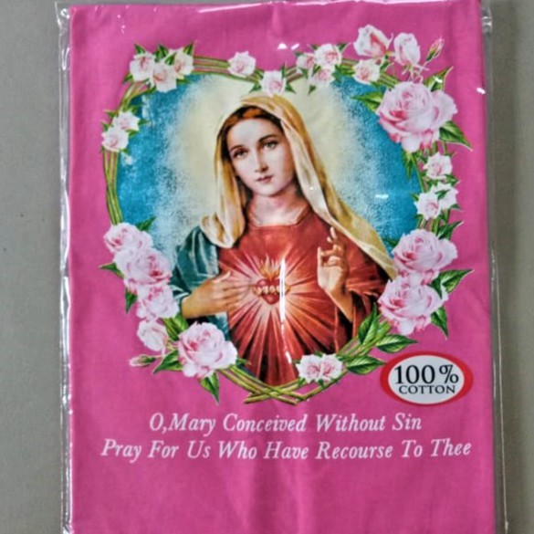 Kaos Rohani Anak Perempuan Laki Laki Oblong Katun Combed S30 Katolik AS 10 Sablon Bunda Maria