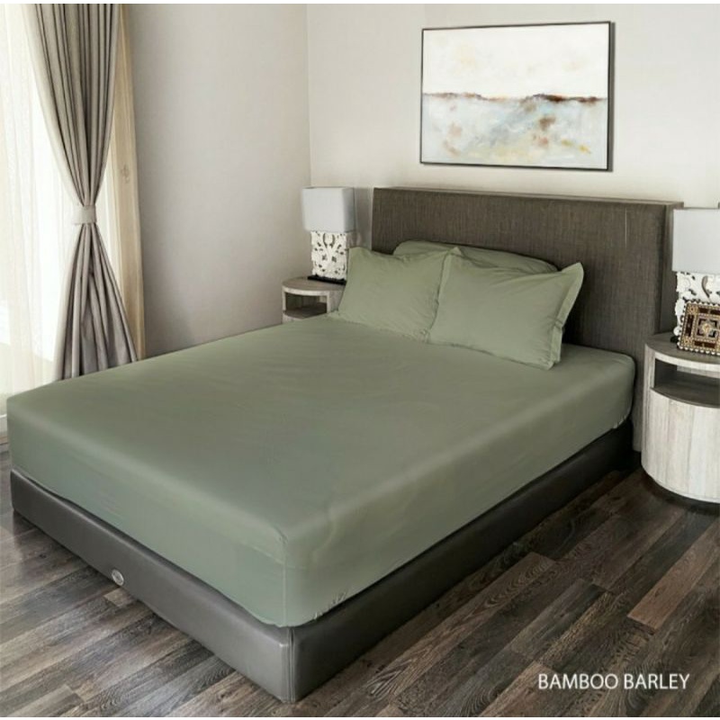 King Rabbit Sprei Single & Sarung Bantal Guling Motif Bamboo Barley