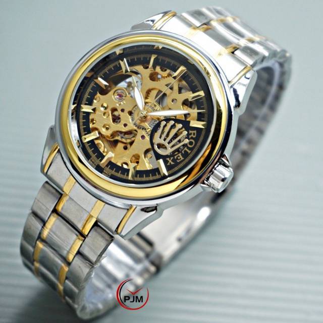 Jam Tangan Pria Rolex Automatic Classic Skeleton