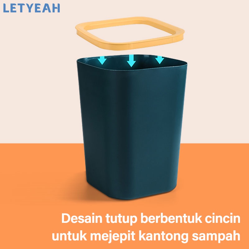 letyeah Tempat sampah besar kapasitas / tong sampah kuat dan tahan lama /trash bin rumah