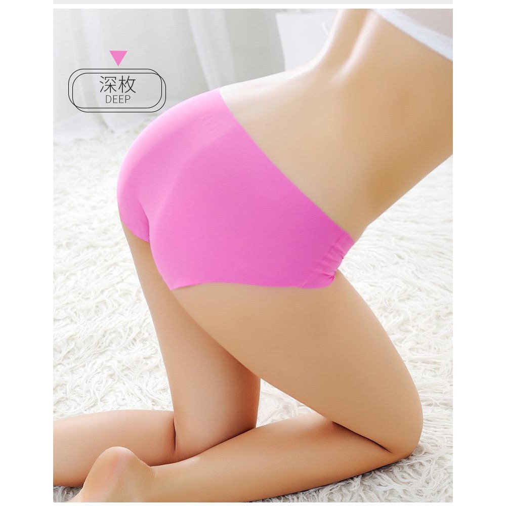 WINGALERY Celana dalam wanita model segitiga bahan ice silk seamless cd import undies - 2014