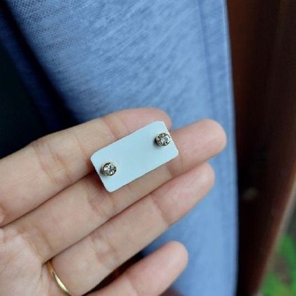 anting tindik tusuk giwang titanium gold