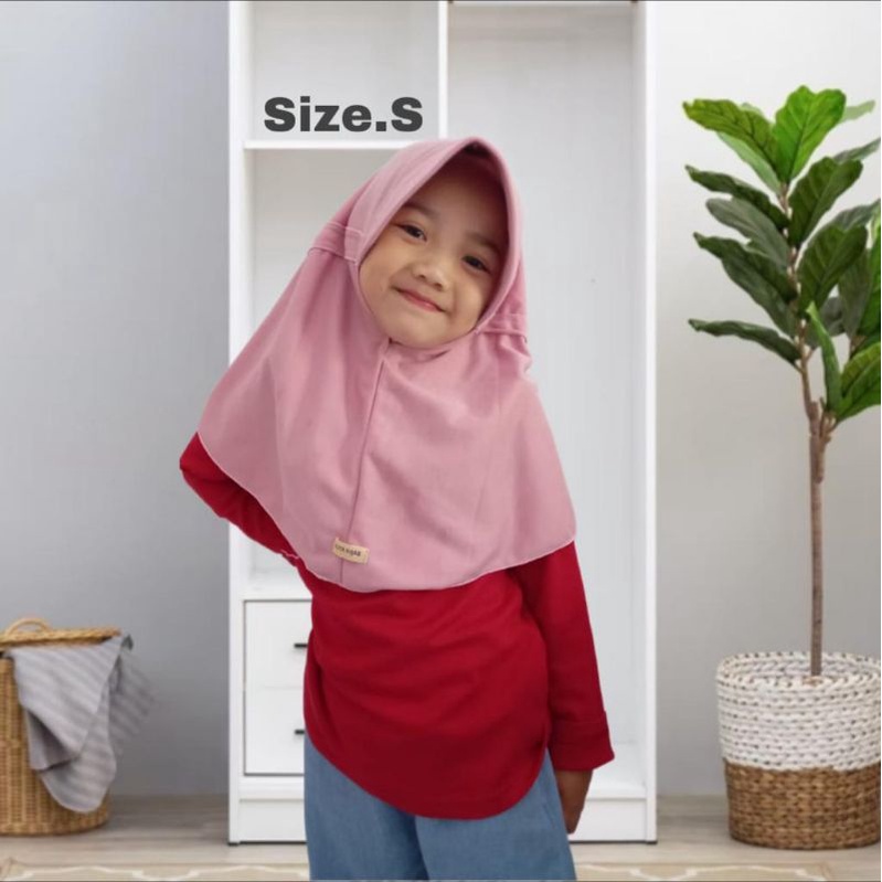 RABBANI/JILBAB ANAK SEKOLAH ( SIZE S ) USIA TK MODEL SERUT BELAKANG PITA TUTUP/INNOVA LX RABBANI KW