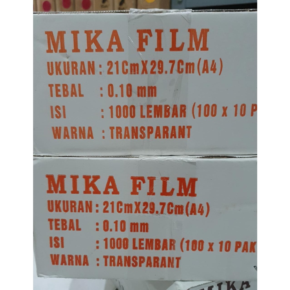 

Cover mika plastik jilid 0.10 mm FOLIO A4 RJ4