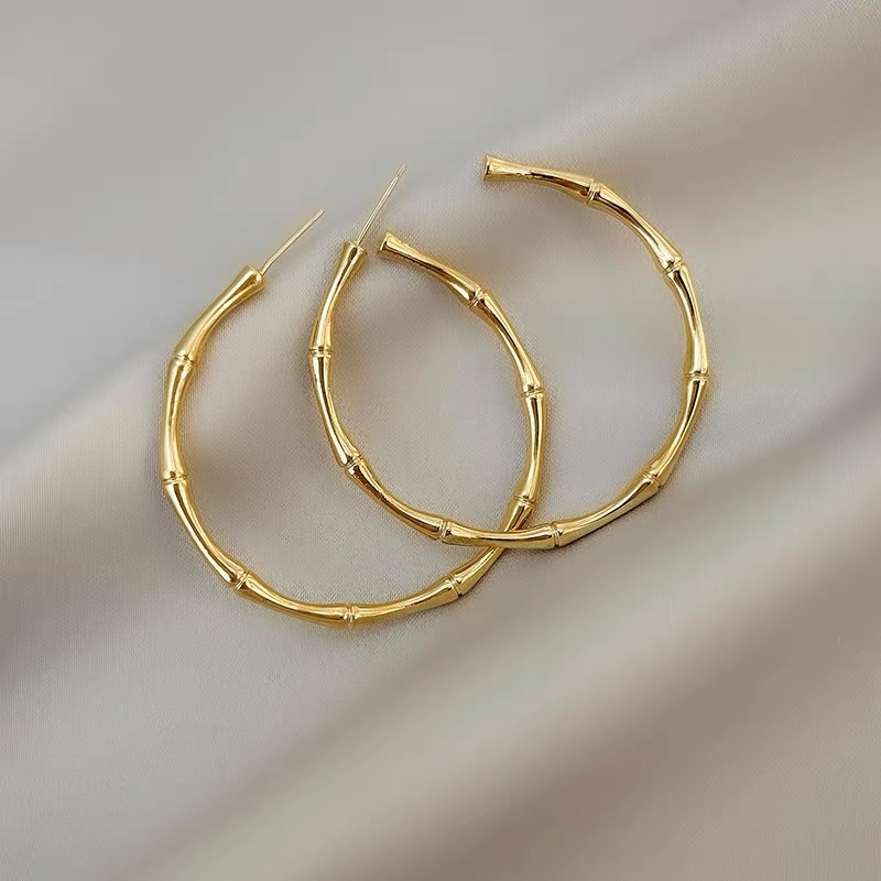 Anting Tusuk silver Model Bambu Gaya Korea Untuk Wanita