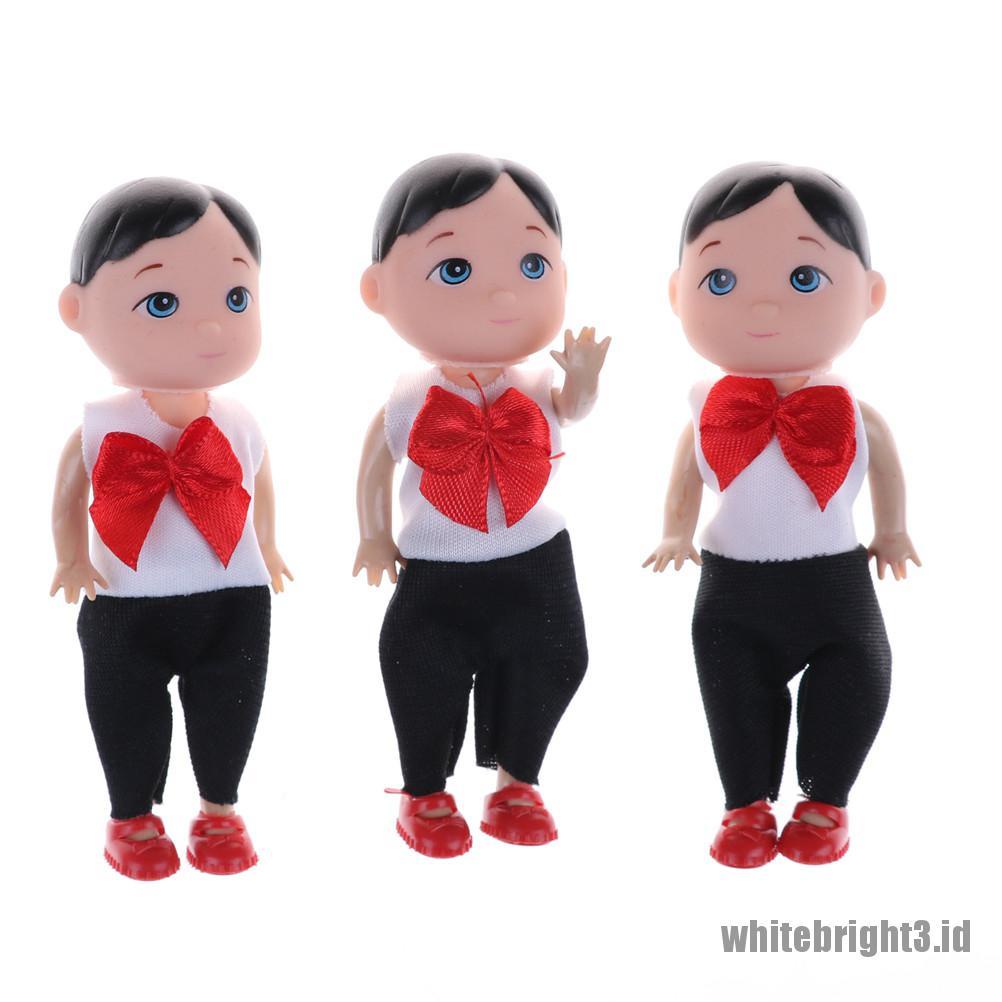 (white3) Mainan Boneka Barbie baby boy Ukuran 10cm