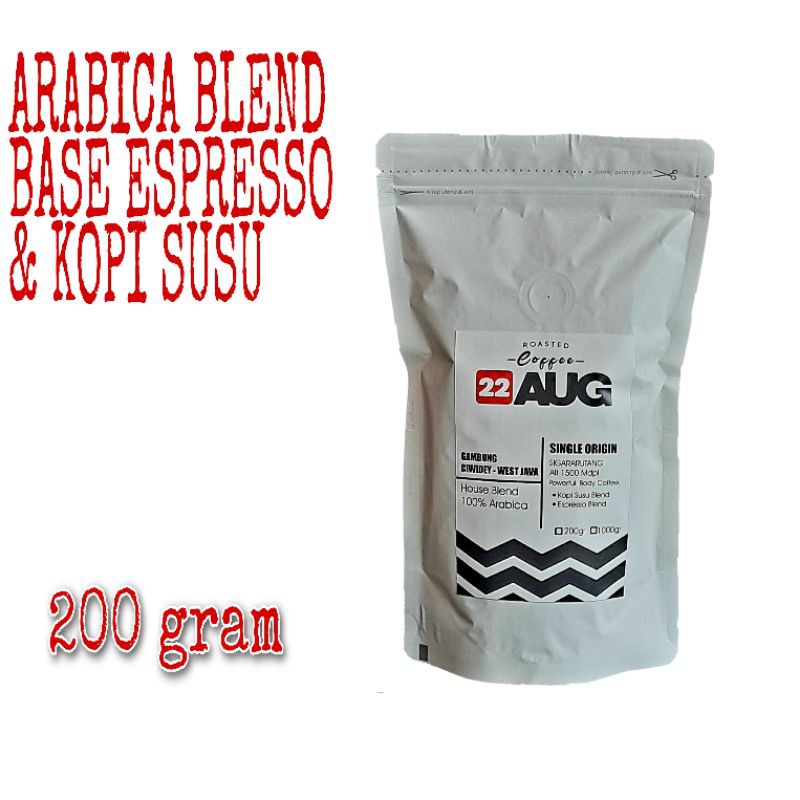 

KOPI ARABICA BLEND 200 GRAM BASE ESPRESSO / BASE ES KOPI SUSU KEKINIAN