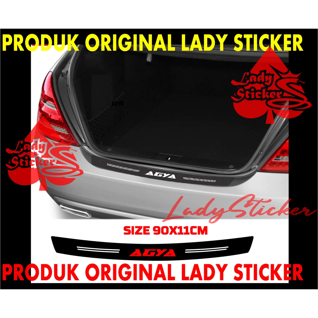 STICKER CARBON 3D BAGASI MOBIL AGYA STICKER KARBON 3D PELINDUNG BUMPER BAGASI MOBIL TOYOTA AGYA