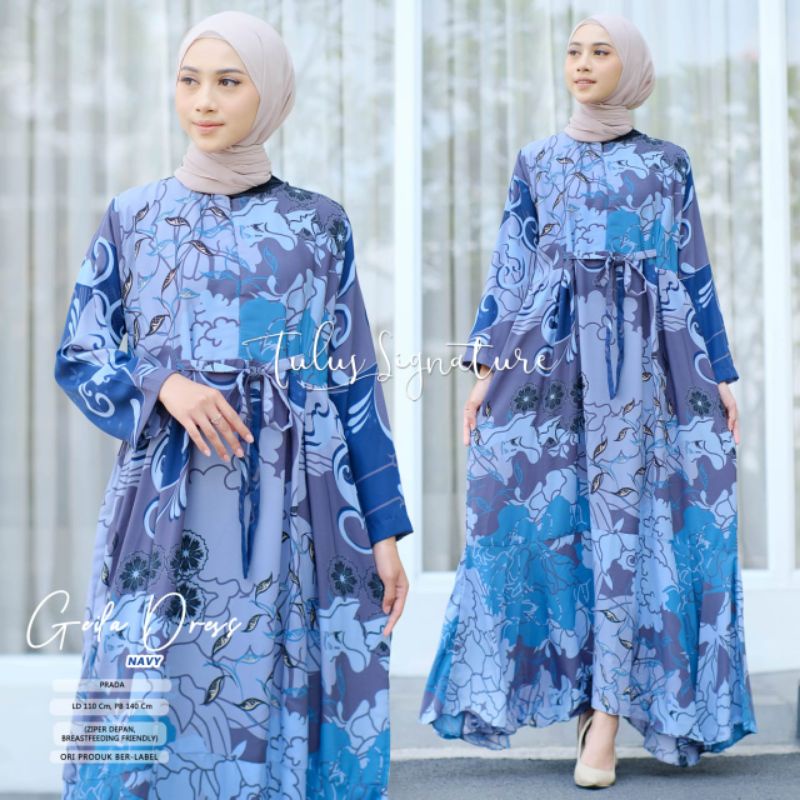 GEILA DRESS BY TULUS SIGNATURE (DRESS MOTIF) Dress muslimah