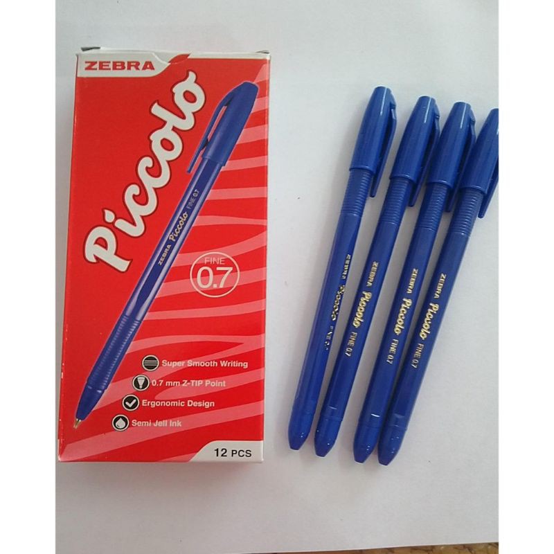 

Pulpen Zebra Piccolo 0.7mm Biru